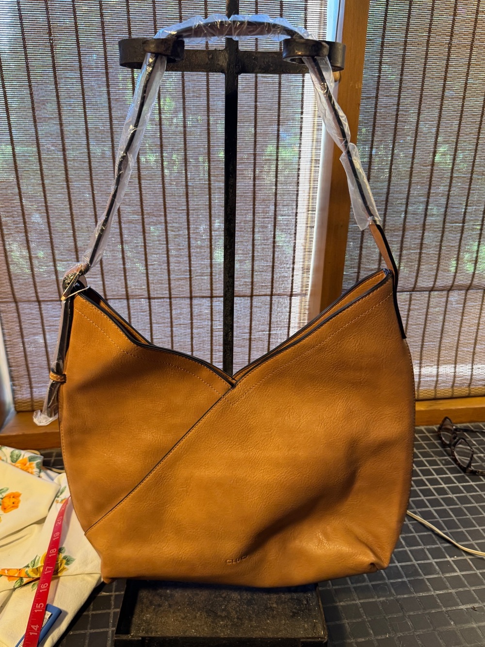 Women's Tan Leather Hobo Shoulder Bag